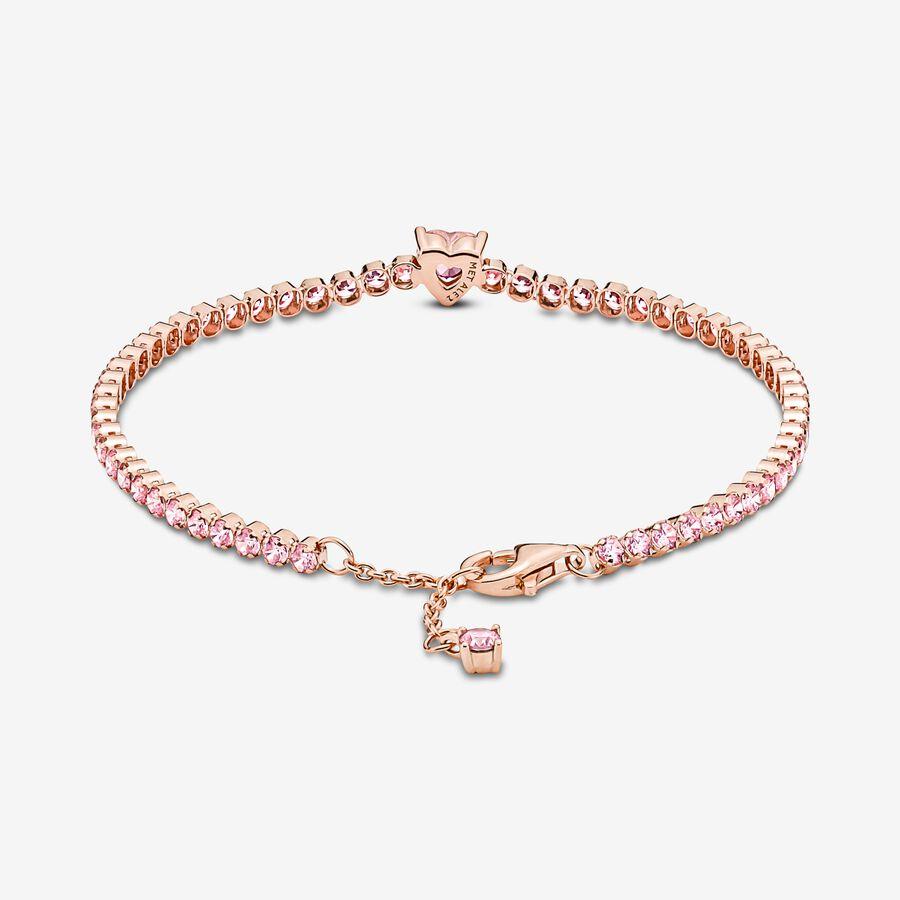 Pulsera Pandora con corazón brillante Oro Rosa 14k - Jewelry Deals