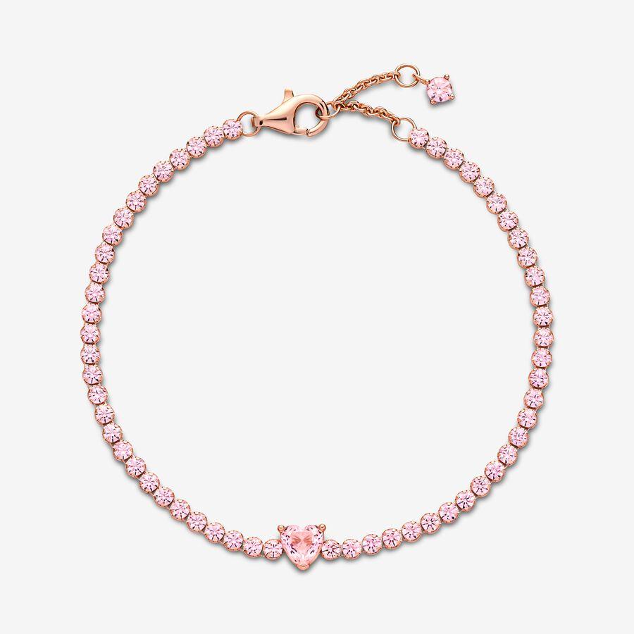 Pulsera Pandora con corazón brillante Oro Rosa 14k - Jewelry Deals