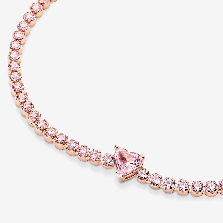 Pulsera Pandora con corazón brillante Oro Rosa 14k - Jewelry Deals