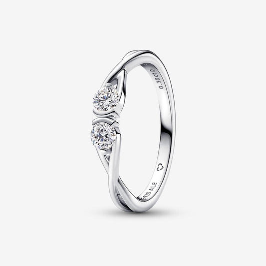 Anillo Pandora Infinite De Doble Cara En Plata y Circonitas