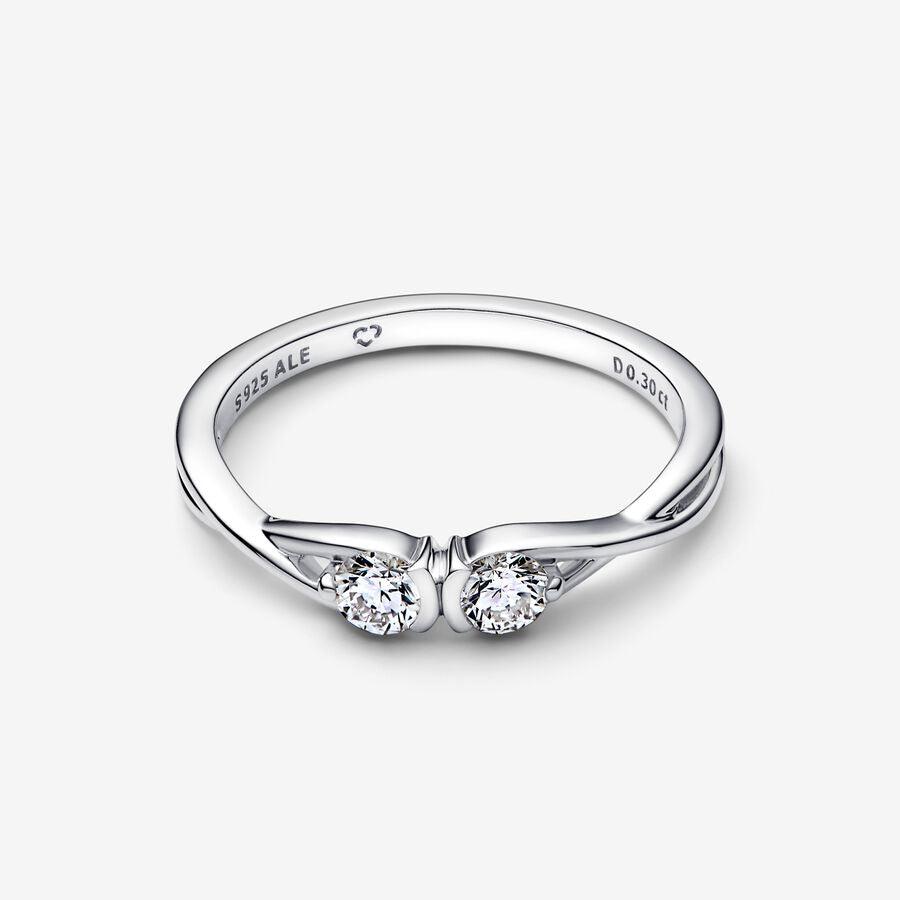 Anillo Pandora Infinite De Doble Cara En Plata y Circonitas
