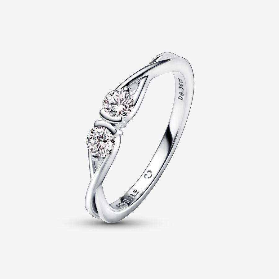 Anillo Pandora Infinite De Doble Cara En Plata y Circonitas