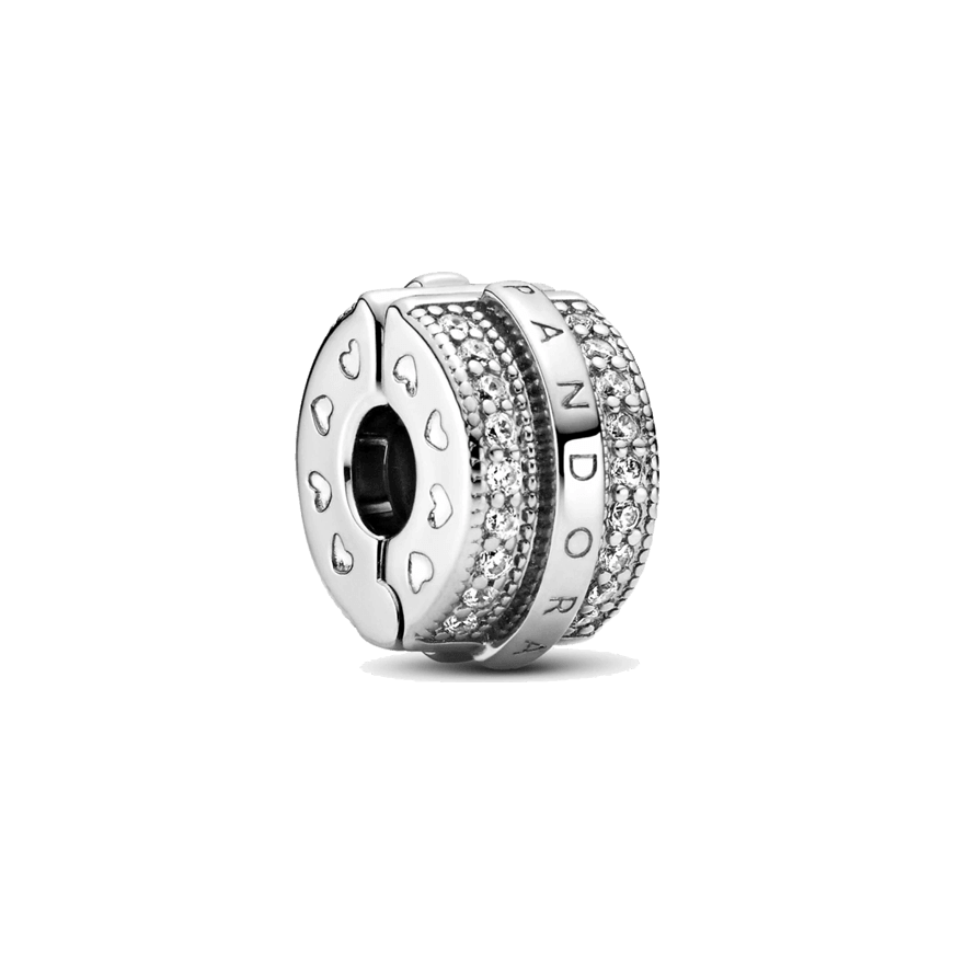 Charm Pandora Clip Separador Líneas Brillantes en Pavé