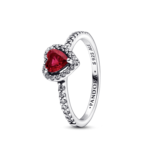 Anillo Pandora Corazón elevado rojo - Jewelry Deals