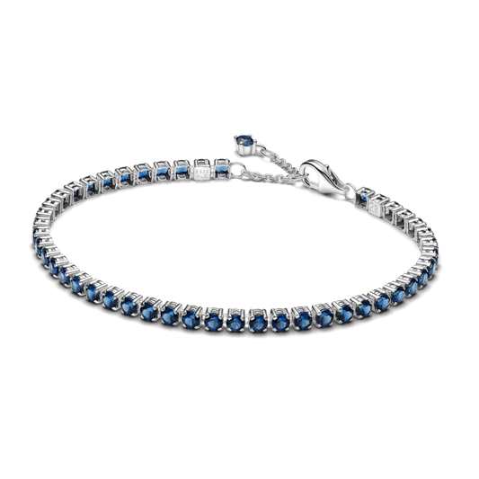 Pulsera Pandora Brazalete Tenis Azul Brillante