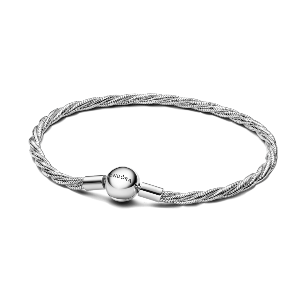 Pulsera Pandora Brazalete Cadena de Serpiente Trenzada