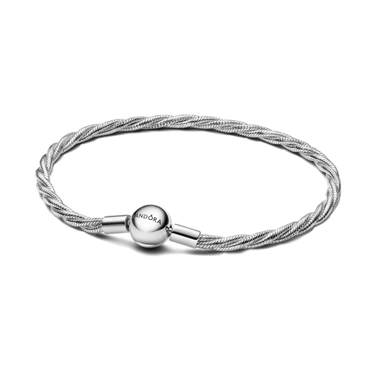 Pulsera Pandora Brazalete Cadena de Serpiente Trenzada