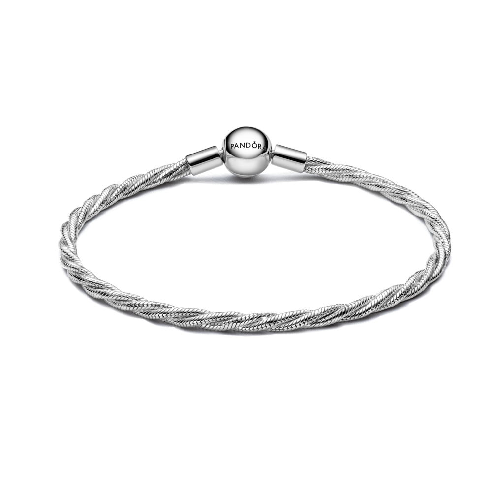 Pulsera Pandora Brazalete Cadena de Serpiente Trenzada