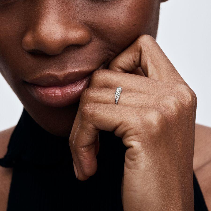 Anillo Pandora Infinite De Doble Cara En Plata y Circonitas