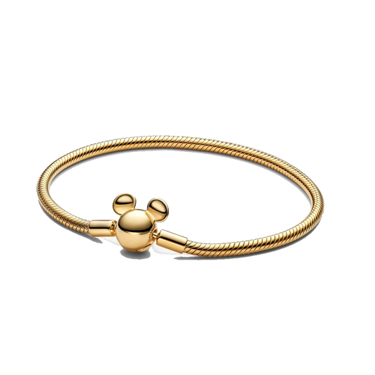 Pulsera Pandora Brazalete Mickey Mouse EDICIÓN LIMITADA Oro 14k